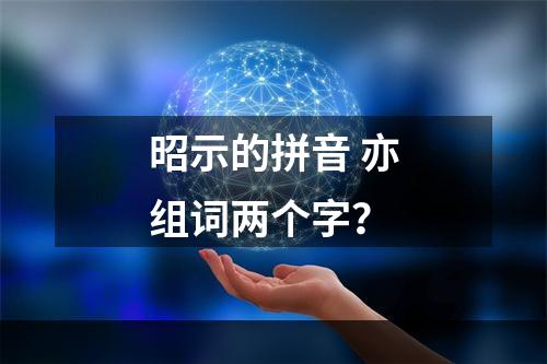 昭示的拼音 亦组词两个字？