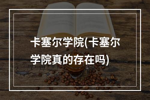 卡塞尔学院(卡塞尔学院真的存在吗)