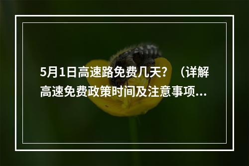 5月1日高速路免费几天？（详解高速免费政策时间及注意事项）