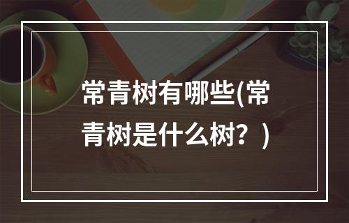 常青树有哪些(常青树是什么树？)