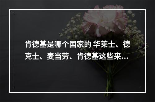 肯德基是哪个国家的 华莱士、德克士、麦当劳、肯德基这些来自哪个国家？