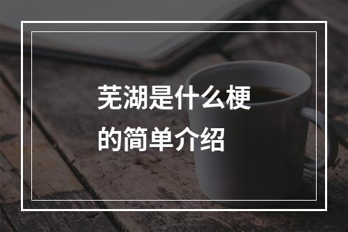 芜湖是什么梗的简单介绍