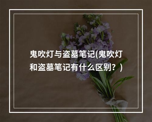 鬼吹灯与盗墓笔记(鬼吹灯和盗墓笔记有什么区别？)