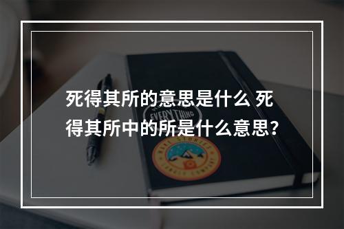 死得其所的意思是什么 死得其所中的所是什么意思？