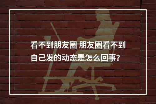 看不到朋友圈 朋友圈看不到自己发的动态是怎么回事？