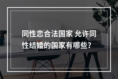 同性恋合法国家 允许同性结婚的国家有哪些？