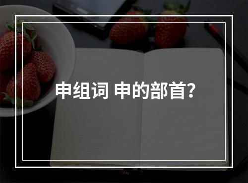 申组词 申的部首？