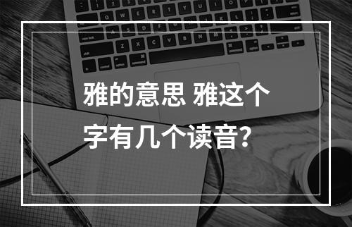 雅的意思 雅这个字有几个读音？