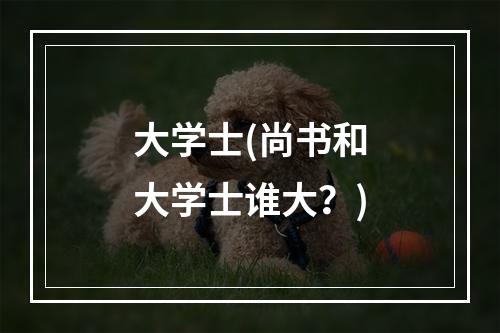 大学士(尚书和大学士谁大？)