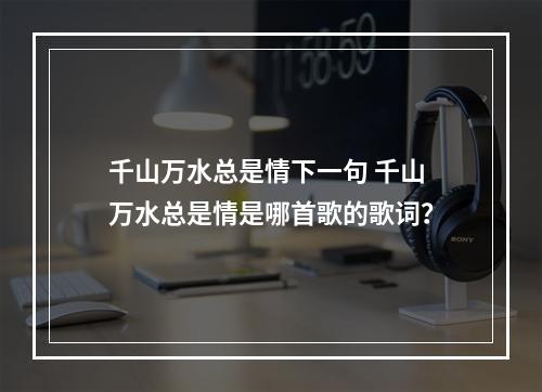 千山万水总是情下一句 千山万水总是情是哪首歌的歌词？